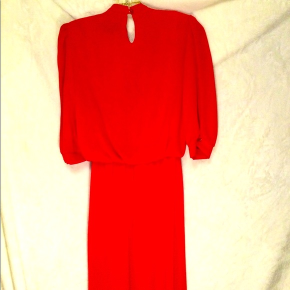 HOST PICK🌹JOSEPH RIBKOFF🌹FIRE ENGINE RED DRESS-RETRO - Picture 3 of 4